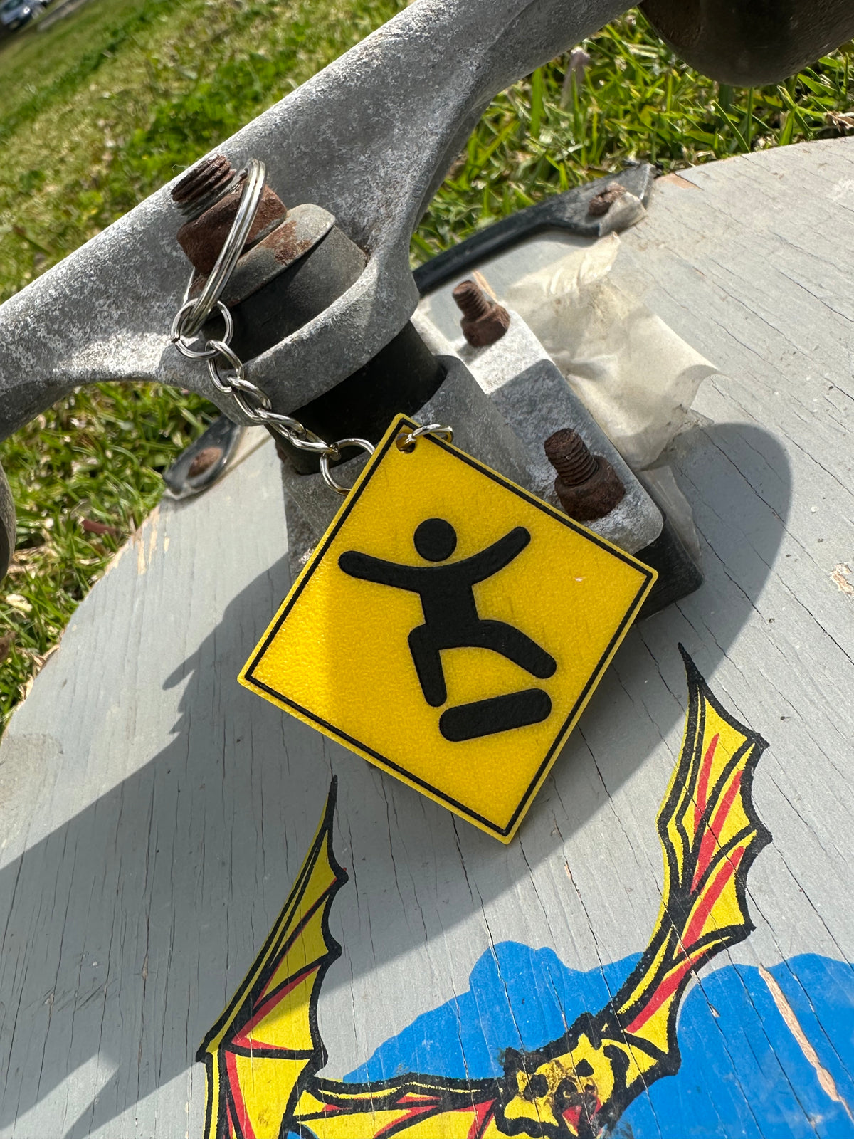 Skateboard keychain