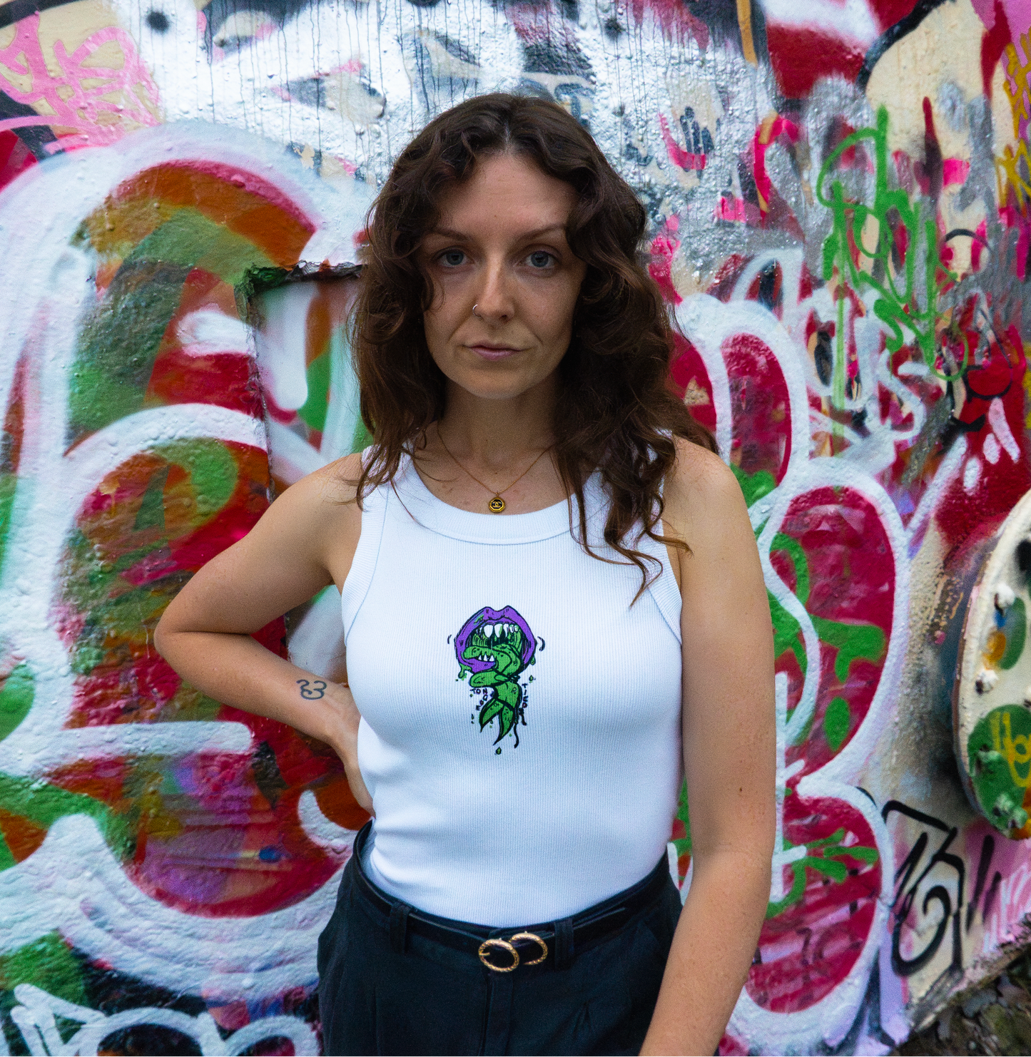 Ribbed Singlet Screen Print