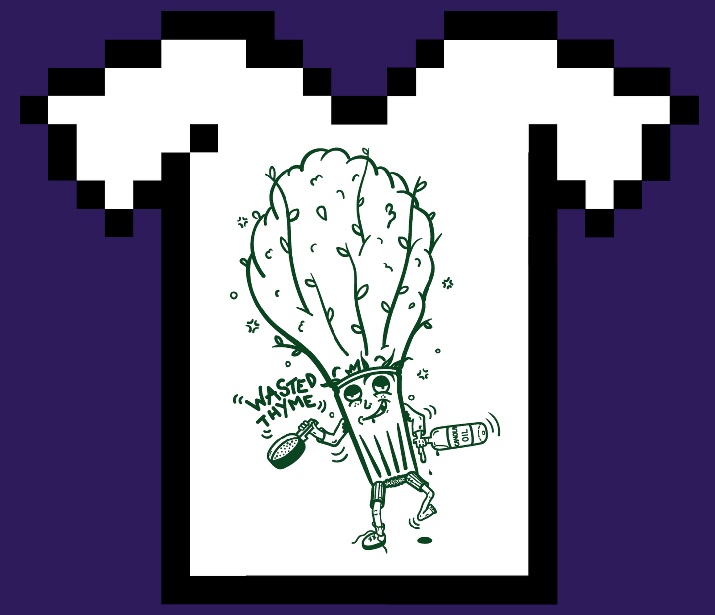 Wasted Thyme Screen Printed Tee